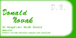 donald novak business card